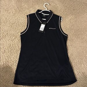 Oakley Black Polo with White Trim